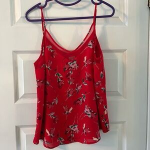 Kismet Floral Red Camisole Top size Medium